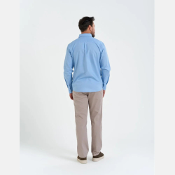 KOSZULA męska BAWEŁNIANA, typu oxford NIEBIESKA KOŁNIERZ MORAJ